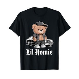 Lil Homie Hip Hop Teddy Bear Lowrider Chicano Cholo T-Shirt