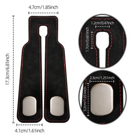 ZUAN TIME 2 Pack Car Hooks for Headrest, Double Car Seat Headrest Hooks, Car Seat Back Storage Hook for Purses and Bags, Leather Purse Hook for Car, Car Bag Hooks Black