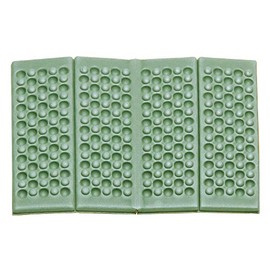 Bundok BD-514MO Folding Pillow, Moss Green x Orange, 8mm Thick, Compact