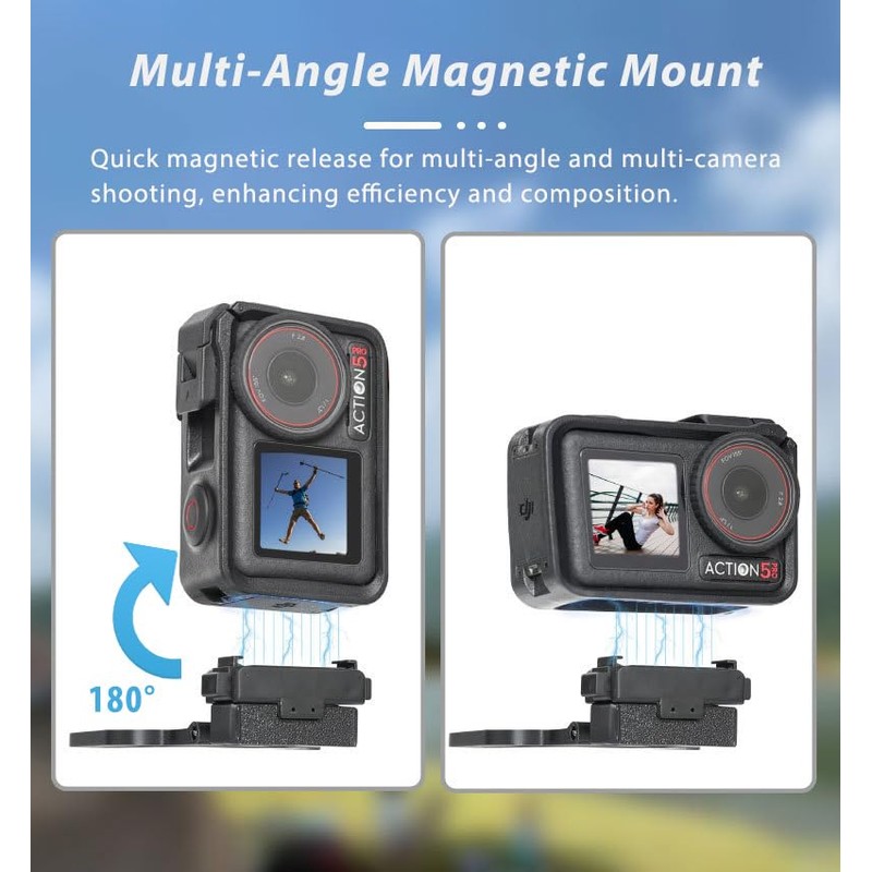 Magnetic Mount Clip Compatible with DJI Osmo Action 5 Pro/Action