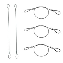 10 Pack Luggage Lock Safety Cable, Stainless Steel Cable with Loops, Stainless Steel Safety Cable, Safety Cable Lock, Braided Steel Coated Safety Cable Luggage Lock 2mm Thickness 12 inch Length