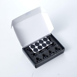 Pailvens Speaker Spikes Floor Protectors 8pcs, Light Weight Shockproof Speaker Isolation Stand Feet for HiFi Amplifier, Subwoofer, DAC Recorder, Turntable, Cone Base Pad with Adhesive, Black