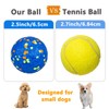 POUPUA Dog Tennis Balls for Aggressive Chewers, Indestructible Dog Balls