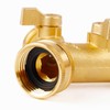 Triumpeek Brass Garden Hose Splitter, 3/4 Inch 2-Way Y Brass