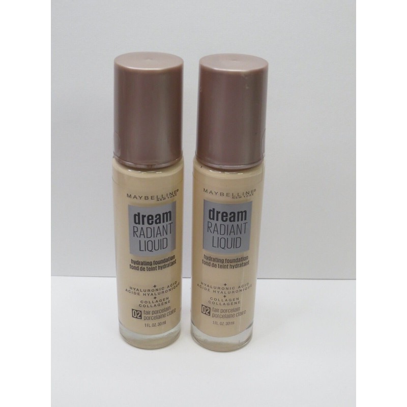 L'Oréal MAYBELLINE DREAM RADIANT LIQUID HYDRATING FOUNDATION #02 1 OZ