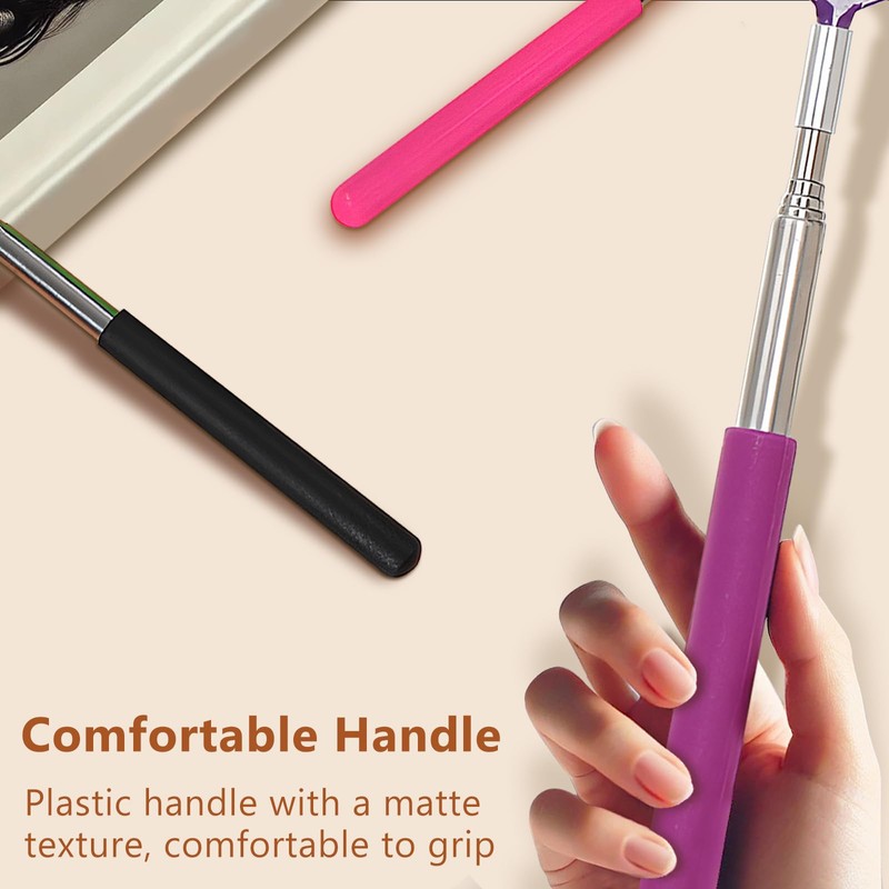 Jaasuee 3-Piece Portable Extendable Back Scratcher Set, Telescopic Back Scratchers