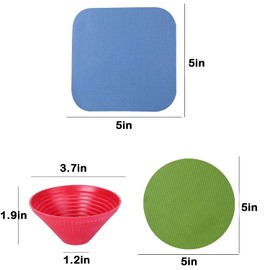 TRLREQ Jar Gripper, Multi-Purpose Reusable Rubber Gripper, Jar Opener, Gripper Rubber Jar, Multi-Purpose Bottle Lid Opener, Fits Most Bottles, Set of 3