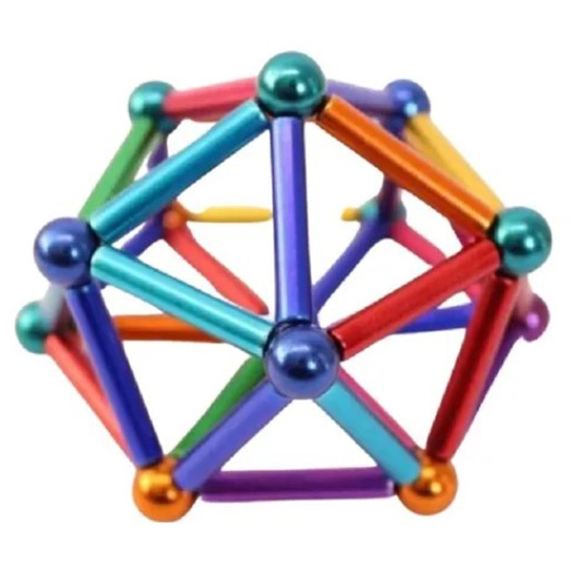 63pcs Magnetic Building Sticks Blocks Toys with Iron Box Exercise