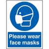 V Safety CV125AN-R VSafety Please Wear Face Masks 150 mm