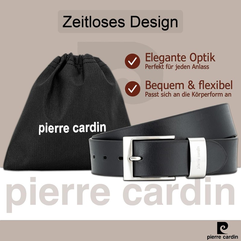 Pierre Cardin men’s genuine buffalo leather belt, XXL, customisable -
