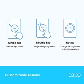 Tapo TP-Link Tapo Smart Button | Wireless Remote Dimmer Switch | 3-Way Control | Tap & Rotate | Tapo HUB Required | 1+ Year Battery Life