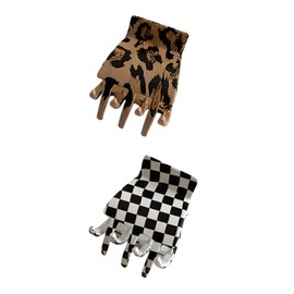 TOVINANNA 2pcs Mini and Plaid Hair Clips Vintage Style Accessories for Women and Girls for Daily Wear Parties and Special Occasions