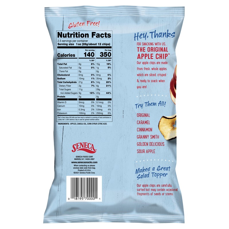 Seneca Original Apple Chips | Made from Fresh 100% Red