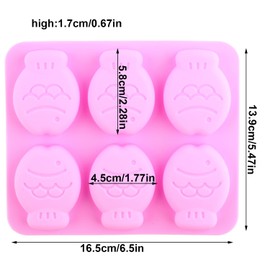 YIMINGMOLD 2pcs Fish Shaped Silicone Chocolate Molds Fish Candy Mold For Chocolate Hard Candy