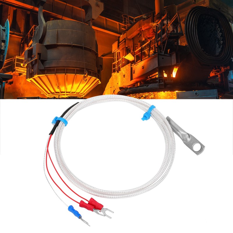 Temperature Sensor Probe PT100 Thermistor Temperature Measuring Probe Round Hole