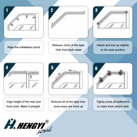dtangor For Hyundai Tucson 2021-2024 Window Visor Rain Guard Vent Deflector Sun Shade