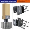Stainless Steel 6"x6"(Actual 5.5"x5.5") Post Base Bracket Concrete, Wet Set