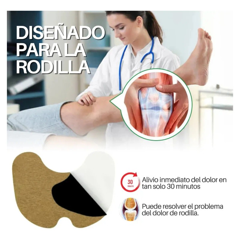 100 Parches Alivia Dolor Musculares Rodilla Espalda Natural