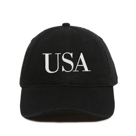 DSGN By DNA USA 4th of July Baseball Cap Embroidered Cotton Adjustable Dad Hat Black
