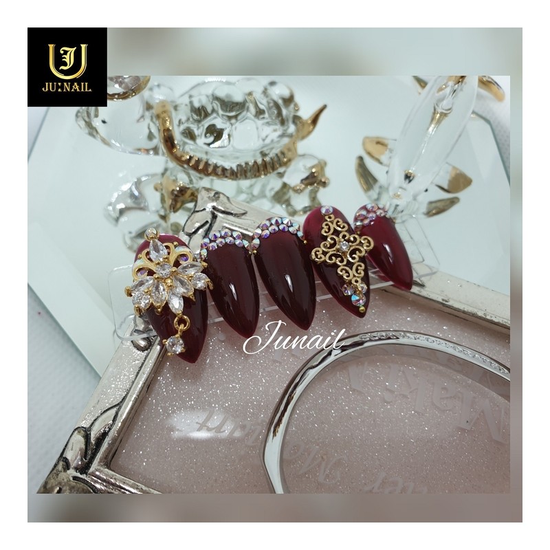 ❣High quality Red Money Nail Tips - Short C Curve