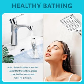 Filtro de ducha multietapa compatible con cabezal de ducha de mano Homlord para agua dura, filtros cloro, paquete de 3