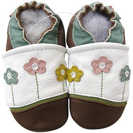 Carozoo Little Flower White Brown 6-12 Months