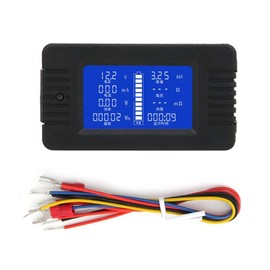 Battery Monitor, PZEM-015 Multi-Function LCD Display Battery Test Current Voltage Power Energy Impedance Checker (with wires) 0-200V 0-300A (no parallel connection)