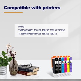 LAIPENG PGI-580XXL CLI-581XXL Cartridges Compatible with Canon 580 581 XXL Pixma TS8150 TS8151 TS8152 TS8250 TS8251 TS8252 TS8350 TS9150 TS9155 TS8351 TS8352 (PGBK/BKPGB/c/m/y/pb,6-pack)