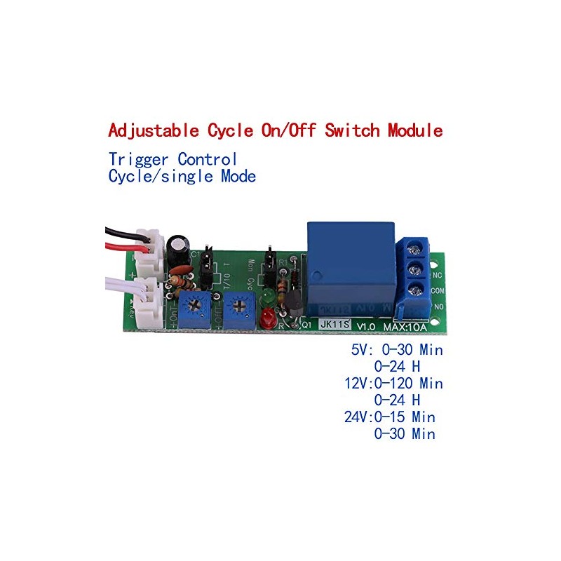 DC 5V 12V 24V Adjustable Cycle Trigger Delay Timing Timer