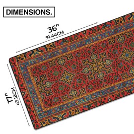 MPCO. Arabic Textiles Large Gaming Desk Pad - 36" x 17" Duraglyde Fabric Goldenrod Desk Mats - Non-Slip, Washable, Smooth Glide for Precision Gaming & Work