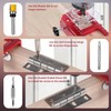 Professional Door Hinge Mortising Jig, Red Aluminum Alloy Template Kit