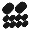 CAXUSD 50pcs Foam Microphone Windscreen Black Noise Reduction Cover for