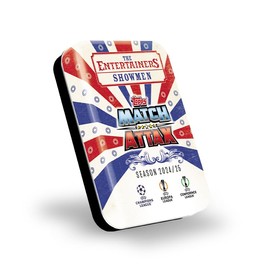 Topps Match Attax 24/25 - Booster Tin - Showmen - contains 28 Match Attax cards plus 3 exclusive 'Showmen' LE's - Leroy Sane, Alejandro Garnacho and Rodrygo!