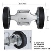 Heavy-Duty Steel Rolling Gate Wheel Carrier, 8" Rubber Wheels, Adjustable