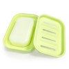 Double Layer Draining Soap Dish, Plastic Dishwashing Sponge Soap Holder