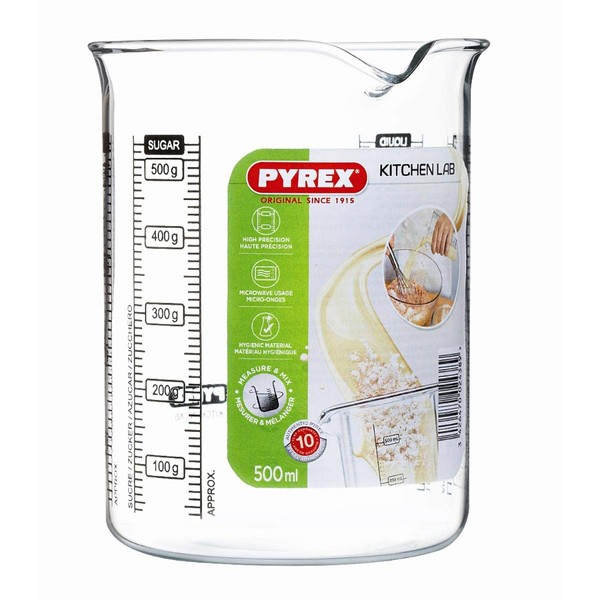 Pyrex - Kitchen Lab - Verre doseur Transparent 0.5 L