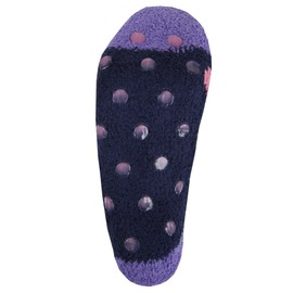 1 Pair Pack Ladies/Womens Socks Cosy Soft Fleece Brushed Gripper Bed Lounge Lasting Flooring UNICORN (Navy, UK 4-8)