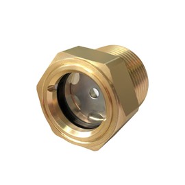3/4 NPT Air compressor Oil Sight Glass, Male Hex Head Compresssor Oil Sight Glass, Heavy Duty Solid Brass Oil Sight Glass Liquid Level Gauge Oil Indicator Window For Air Compressor Gearbox Tank