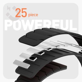 LYSANDRA Magnetic Watchband Compatible with 3Plus Callie Band, Silicone Sport Strong Magnet Strap for 3Plus Mega/Vibe Plus/Vibe+/Vibe Lite/Vibe Pro/Vibe Lite BT/Cruz Smartwatch (Black)