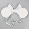 JIAHANG White Velvet Adjustable Mouse Ear Hair Bow Headband with