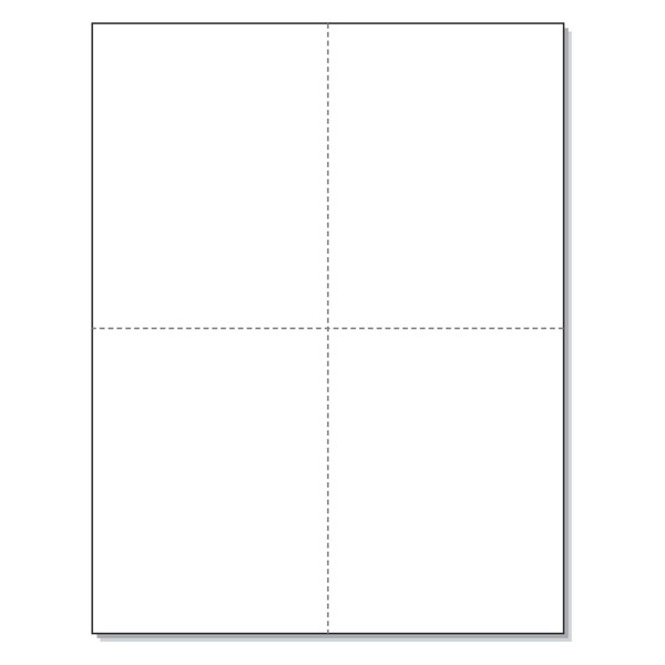 NextDayLabels - 8-1/2" x 11" Laser/Inkjet Postcards 4 Per Page, (4-1/4" x 5-1/2" Each Card | White, 200 Cards)