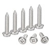 sourcing map Phillips Hex Washer Self Tapping Screws, M6 x