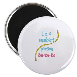 CafePress Tape Measure Numbers Magnets 2.25" Round Button Magnet (10 pack)