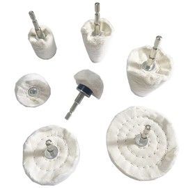 Buffing Drill, Hexagonal Shaft Cloth Buff, Tip Tool, Polishing Buff, Aluminum, Abrasive, Polisher, Buffer Polisher, Electric Drill Set of 7