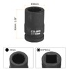 sourcing map 3/4-Inch Drive 12 Point Impact Socket 23mm Metric