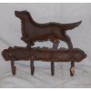CAST IRON RUST FINISH POINTER / SETTER DOG COAT HOOK