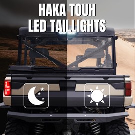 HAKA TOUGH LED Tail Lights for Polaris Ranger 1000 XP Accessories,Door Net Buckle Clip & Brake Stop Lamp Taillights for Polaris Ranger 1000 XP 2018-2024