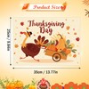 50 PCS Thanksgiving Paper Place Mats, Thanksgiving Give Thanks Turkey
