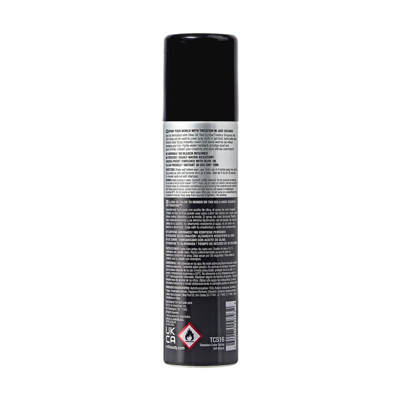 Red by Kiss Tintation Temporary Hair Color Spray, Instant Gray