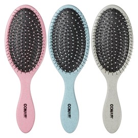 Conair Detangling Hair Brush Set 3 Pack, Use Wet and Dry, Ideal for All Hair Types, Detangling Brushes for women and girls, gifts for her, Glitter Silver, Blue, Pink